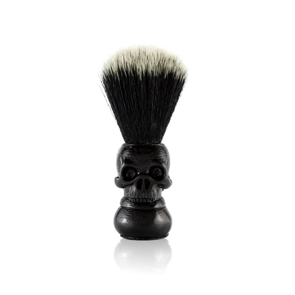 Skull Hode Håndtak Barberbørste (svart) Barber Salon Beard Shavin