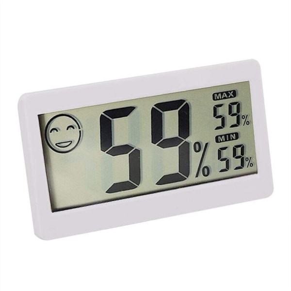 Digital hygrometertermometer, hushållstermohygrometer LCD-skärm Temperatur Fuktighet Tidsinspelare Monitor 2-i-1 mätare