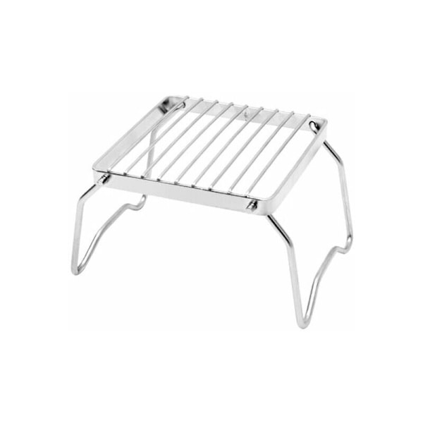 Foldbar grill med lys, sammenklappelig træ, foldbar træ, stål til picnic, vandreture, camping