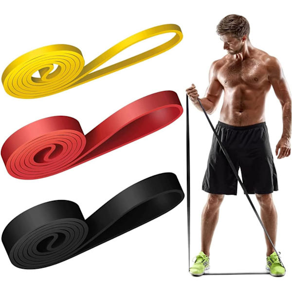 3PCS elastiska styrketräningsband, elastiska styrketräningsband för kroppsstrukturträning Styrketräning