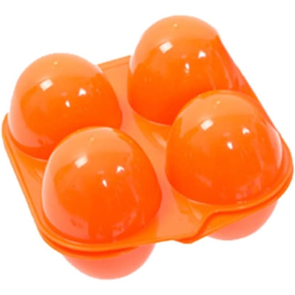 4 Ägg（11,5*12,5cm）ABS Plast Äggbricka Bärbar Grill Utomhus Camping Picknick Stötsäker Behållare Förvaringslåda