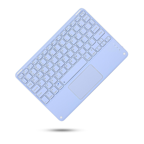 Kosketuslevyllä varustettu näppäimistökotelo iPad Pro 11 2021/2020 -laitteelle, violetti irrotettava langaton Bluetooth-näppäimistö kosketuslevyllä, älykäs silikoni.