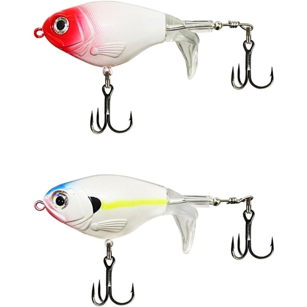 2 stk. fiskeblink, havbarsfiskeblink, bioniske langsomt synkende blink, bioniske flydende agn, flydende spinnere, a