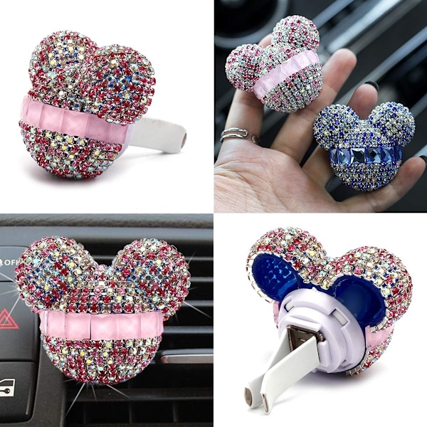 2-pack Mickey Mouse Bilparfym Luftfräschare Bilventil Doftdiffusor