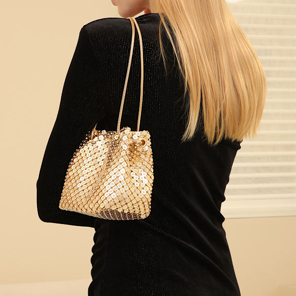 15x10x15cm - Aften clutch taske med rhinsten til kvinder