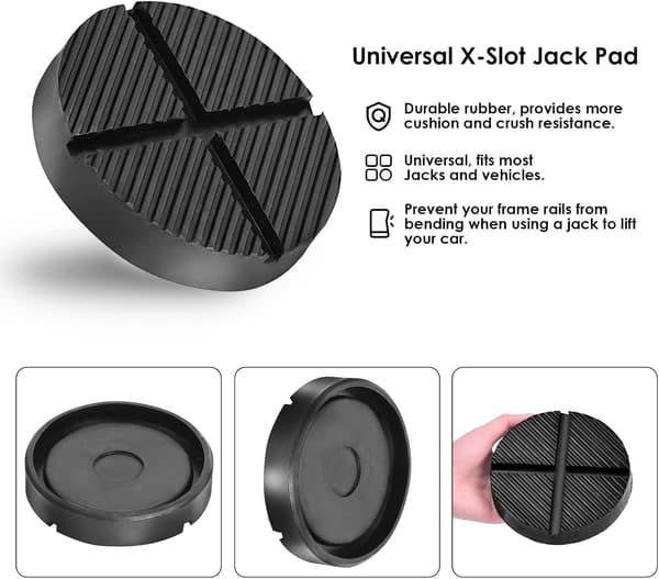 Jack Pad Gummiblok Stativ Buffer Jack Bil Lift, Sort (4 stk.)