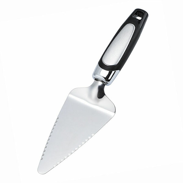 Piirakkalapio ja pizza - ruostumaton teräs - hopea ja musta - 25 cm, 92g