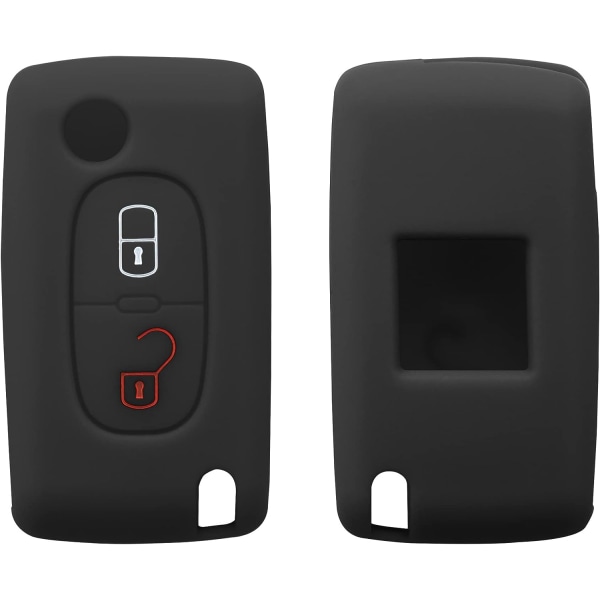 (musta) auton avaimen lisävaruste Yhteensopiva Peugeot Citroen -autoavaimen kanssa