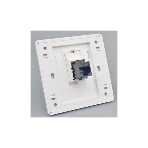 Dubbel Pass Through Gigabit CAT6 Nätverksuttag Hona till Hona RJ45 LAN Frontpanel Rak Internet Jack, 86x86mm 1st