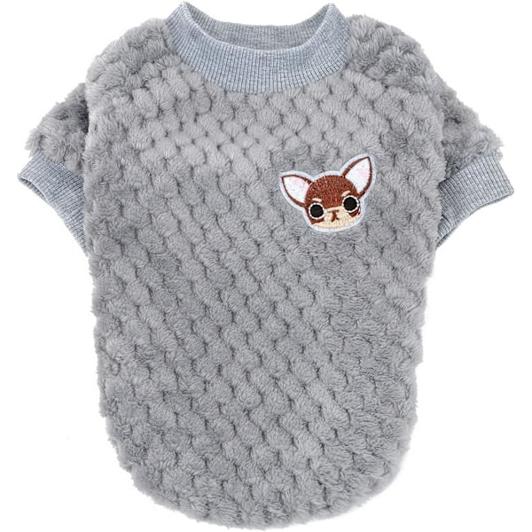 Valps tröja Valps tröja kappa Vinter varm fleece pullover Hund pojkar flickor Super mjuk XS(XS)