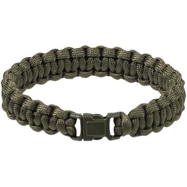 Oliivinvihreä paracord-rannekoru