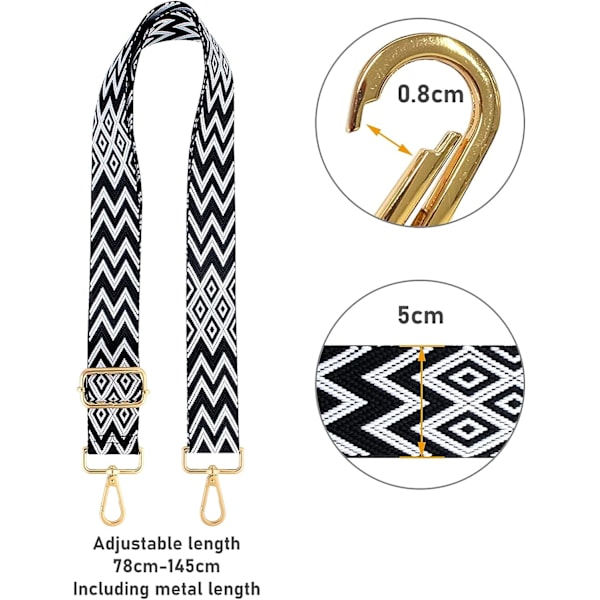 Olkalaukkuhihna, leveät säädettävät hihnat, yleiskäyttöinen olkahihnan vaihtohihna crossbody-laukkujen olkahihnoille, ketjut käsilaukulle naisten laukuille