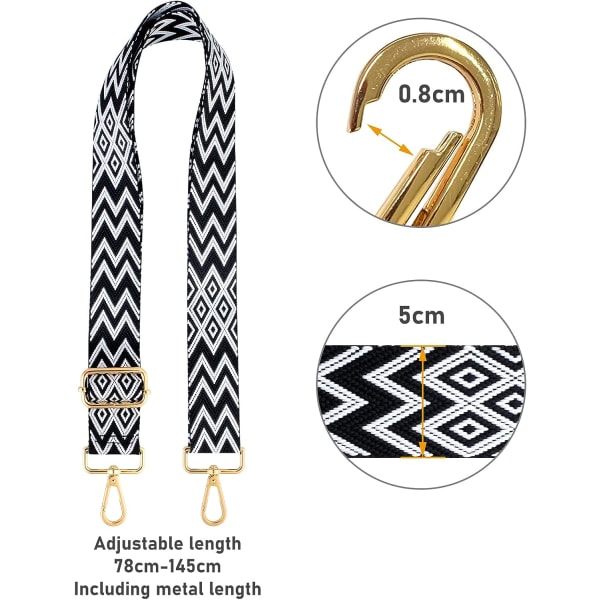 Skulderstropp for veske, brede justerbare stropper, universell erstatnings skulderstropp for crossbody veske skulderstropper kjeder håndveske for kvinner vesker