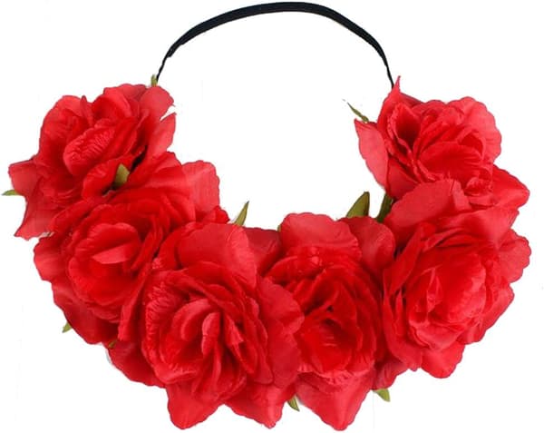 Blomsterhøst Rose Holiday Crown Festival Hodebånd Hippie Blomster Hodeplagg