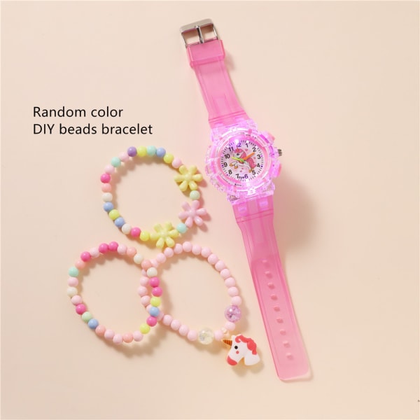 Kids Watch, Pink Luminous Watch,Waterproof Children's Wristwatch Quartz Movement,3D Cartoon Design,Digital Kids Watch for 3 Years Old to 13 Years Ol