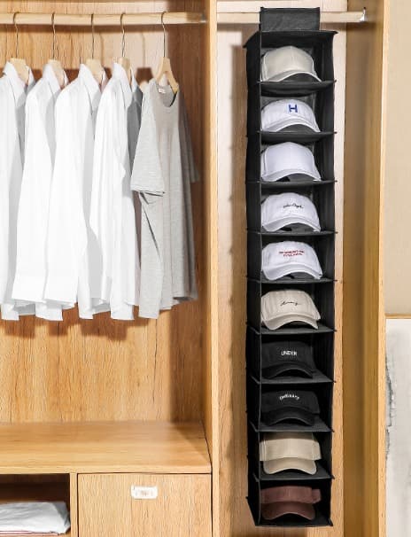 Hjemme Opbevaring Sko Hængende Organizer Garderobe Hjem Foldbar (Grå)