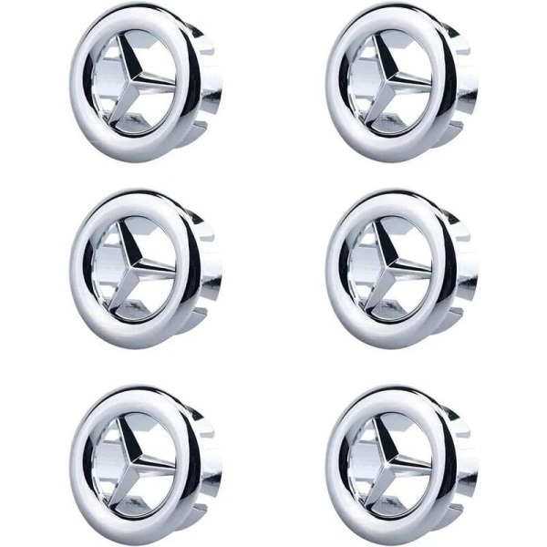 6 st diskbänksöverflödesring, kök runt överflödesskydd, diskbänksöverflödeshållist, för diskbänk, badrum, kök (silver)