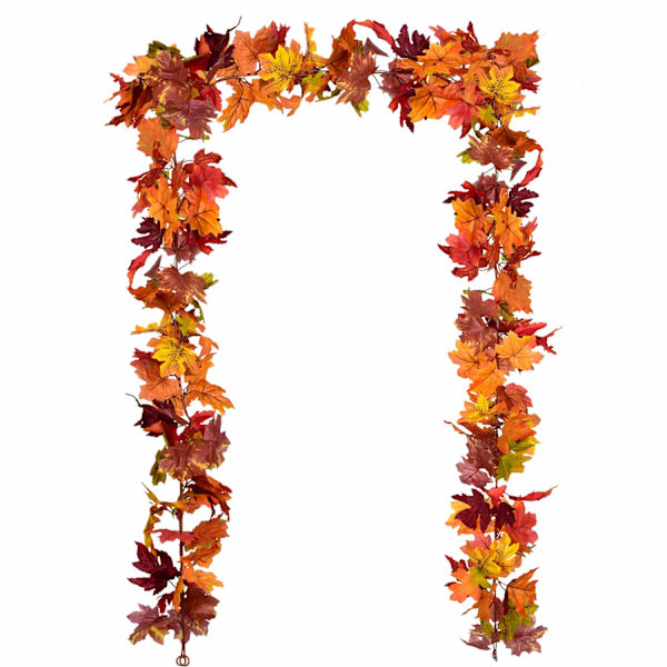 2-pack höstkrans lönnlöv, 1,6 m färger hängande vinranka konstgjord höstlövskrans Thanksgiving-dekoration för hem bröllop öppen spis Pa