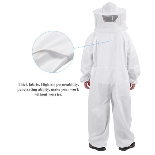 Birøkter XL Suit Profesjonell Anti Bee Protective Equipment wit