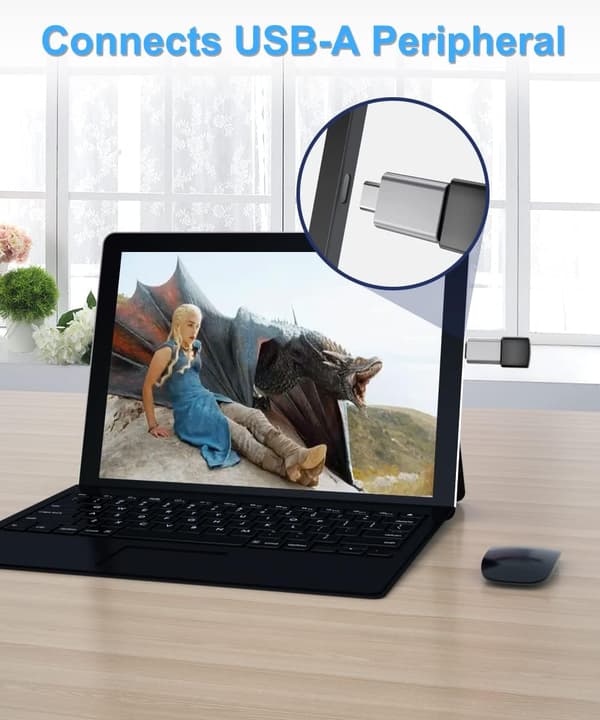 Hopea - 3-pakkaus USB C -uros USB 3.0 -naarasadapteri, Thunderbolt