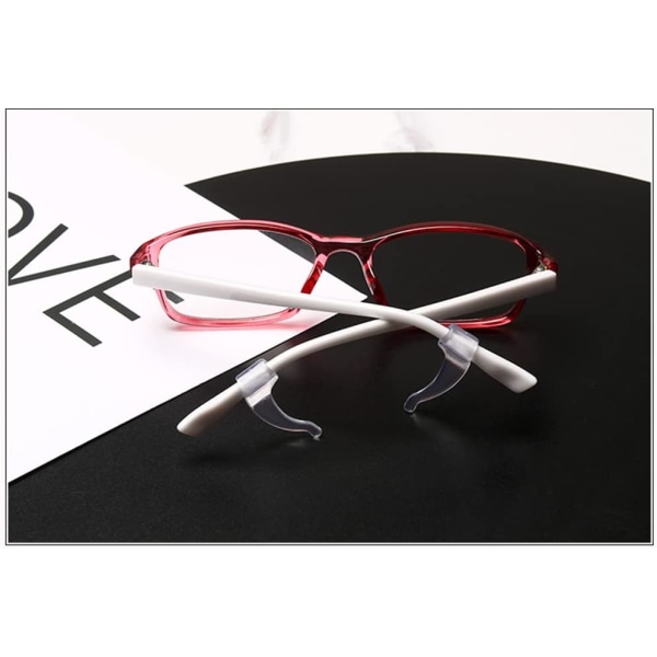 Ørekroker for briller (klare) 6 par, komfortabel, sklisikker silikonlinseholder for sportsbriller Temple Tips