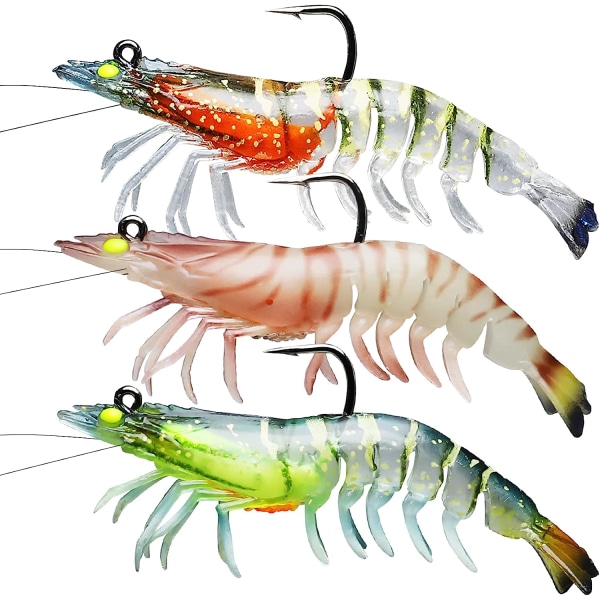 Myke agn for karpe, gjedde, ørret, abbor og crankbaits montert på ultraskarpe BKK- eller VMC-kroker for karpefiske i brakkvann og ferskvann.