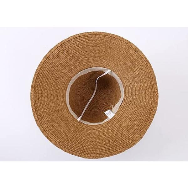 Beige hatt, visir, stråhatt, strand sol, bred brem kvinner