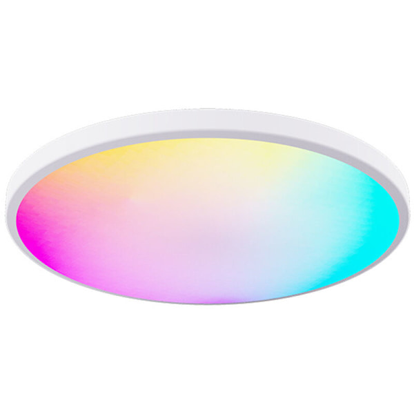 RGBCW taklampe med justerbar fargeintensitet med Bluetooth-fjernkontroll og applikasjon, intelligent stemmestyring, rund taklampe fo
