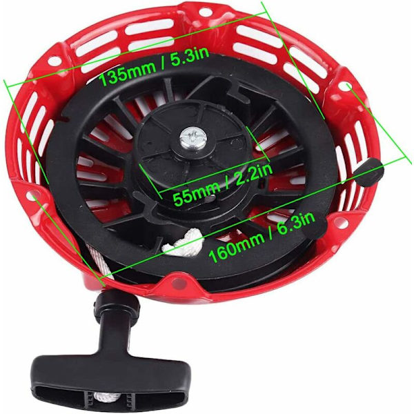 Tilbagetræk starter til Honda GX120 GX160 GX200 4HP 5.5HP 6.5HP Motor 168F Generator Motor Udskiftet # 28400-ZE1-003ZF # 28400-ZH8-013YA，HANBING