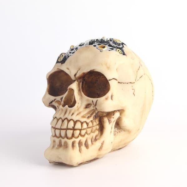 Halloween present prydnader harts figur mekanisk skalle