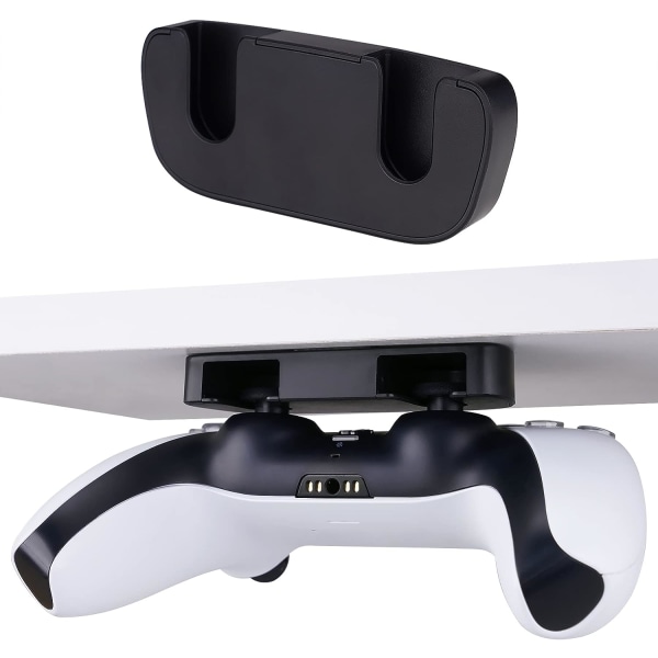 Skrivebordsstativ for PS5 for PS4, Under Table Stand for PS5 Controller, Controller Stand Kompatibel med PS5, Tilbehør for PS4 Controller-Svart
