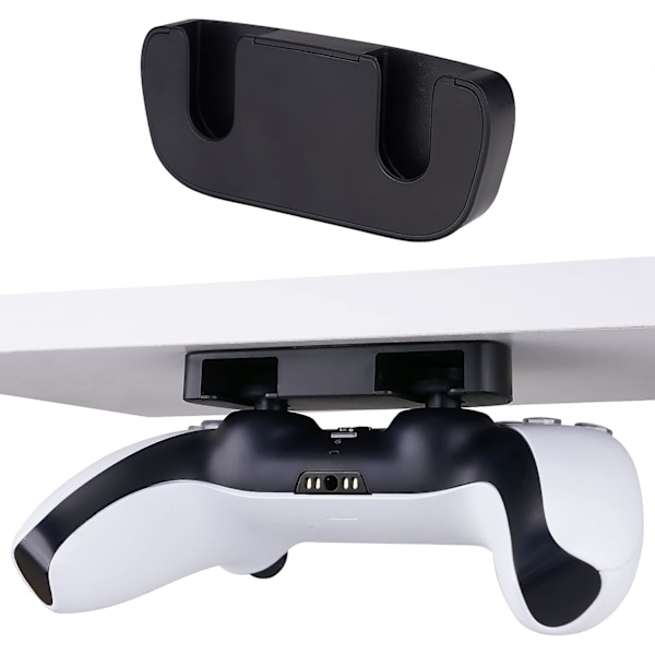 Skrivebordsstativ til PS5 til PS4, Underbordstativ til PS5-controller, Controllerstativ Kompatibel med PS5, Tilbehør til PS4-controller-Sort