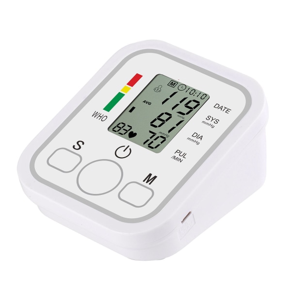 Elektronisk digital LCD överarms blodtrycksmätare Monitor Armband Hjärtslagsmätare Maskin Hem Hälsovård Tool