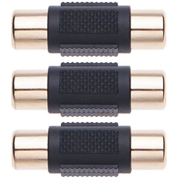 (3 kpl:n pakkaus) Keple Extension Cable Jack Converter F:n RCA-sovitin