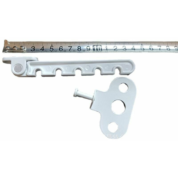 Fönsteröppnare för fönster, barnsäkerhetsspärr, klämskydd, fönsterventilationsöppnare, utåtgående öppning för UPVC-fönster, trä och aluminium, vit