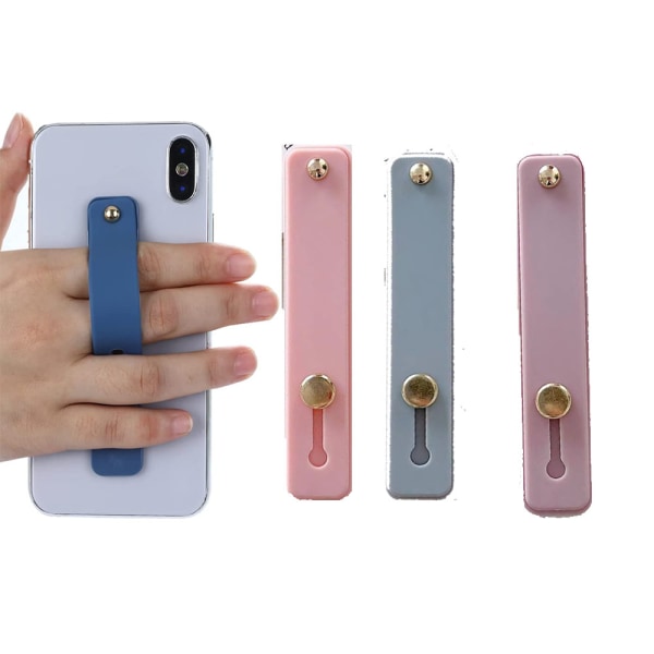 3 kpl (3 väriä) puhelinsilmukka sormipidike, puhelimen kahvapidike sormi matkapuhelimen kahva silikonipuhelinhihnan varuste