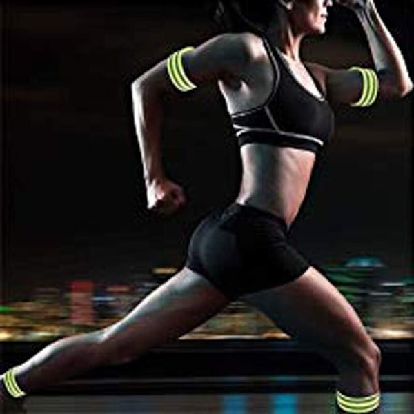 4 st reflekterande armband reflekterande säkerhetsband reflekterande armband hög synlighet ljusarmband för jogging