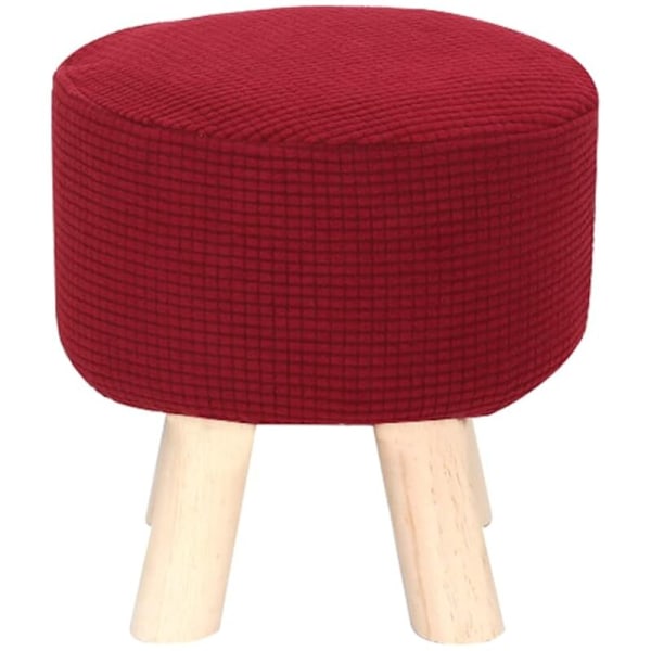 2 runda fotpallskydd, elastiskt fotpallskydd, avtagbart och tvättbart skydd, fotpall, spandex vardagsrumsskydd (tillämplig diameter: 2