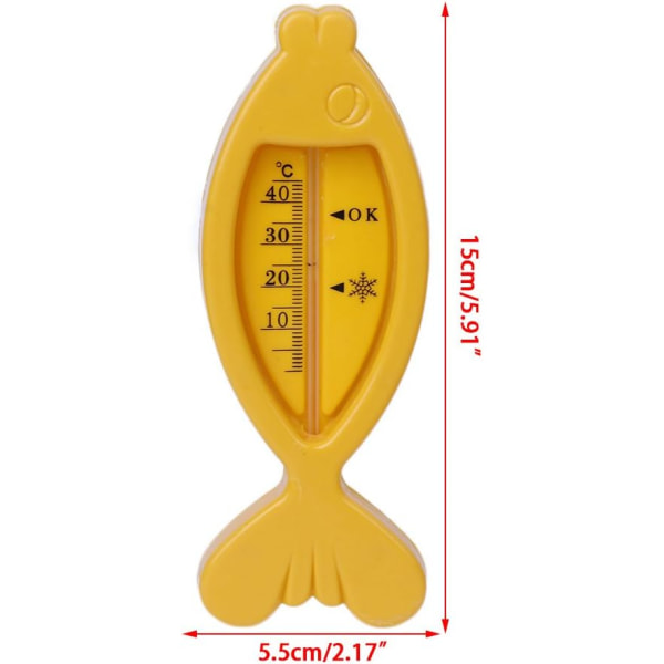 Fiskeformet vandtermometer til babybadekartemperatur S