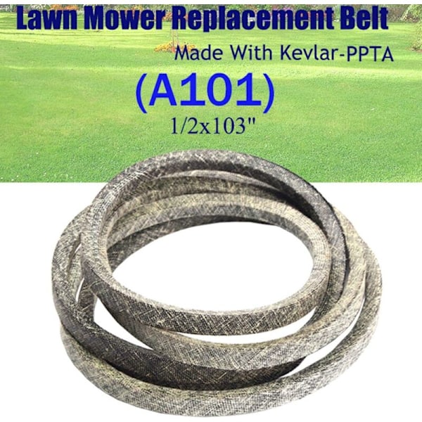 Drivrem till gräsklipparens knivar för John Deere GX20072 Gy20570, Cub Cadet/MTD/Troy-Bilt 754-04219 954-04219 OC-754-04219 1/2 \"x 103\"