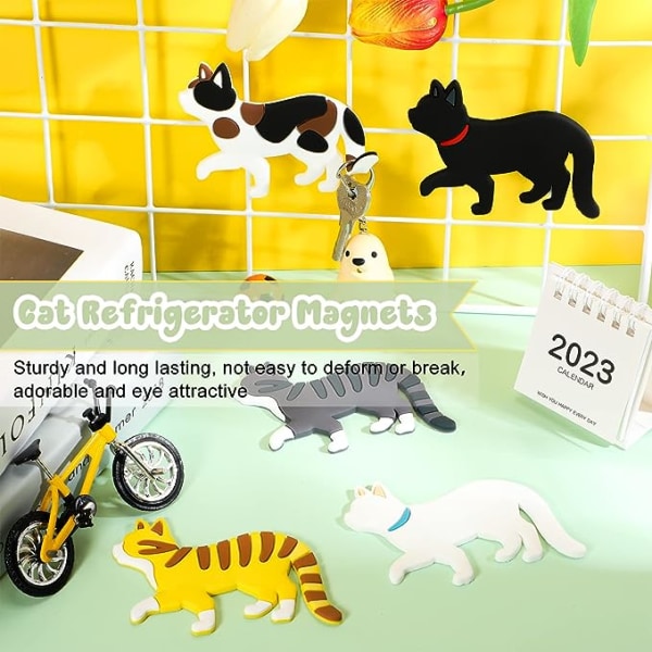6-delt kat køleskabsmagnet kattemagnet køleskabskrog Vale