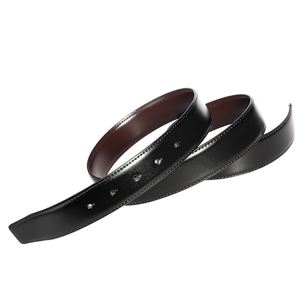 Musta vyö - Miesten nahkavyö, säädettävä miesten nahkavyö, 34 mm leveä, 110-130 cm