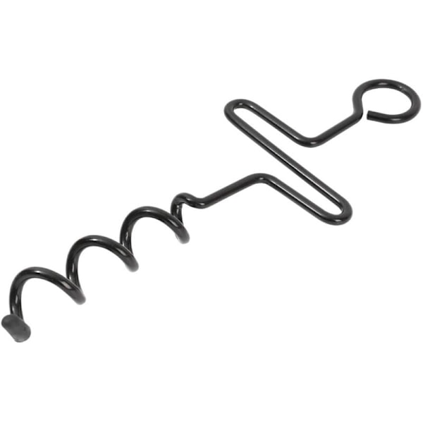 4 st stålankare, spiralförankringskit i stål för studsmatta, fäste för studsmatta, robust förvaring av ankare för studsmatta tält gunga, 32,5 cm, svart