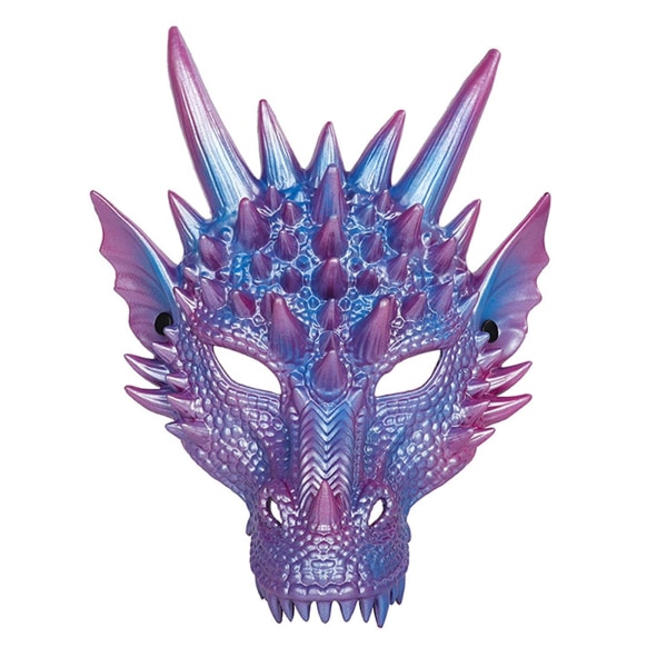 Dragon Mask Halloween Masquerade Mask Half Face Cosplay Costume Voksen