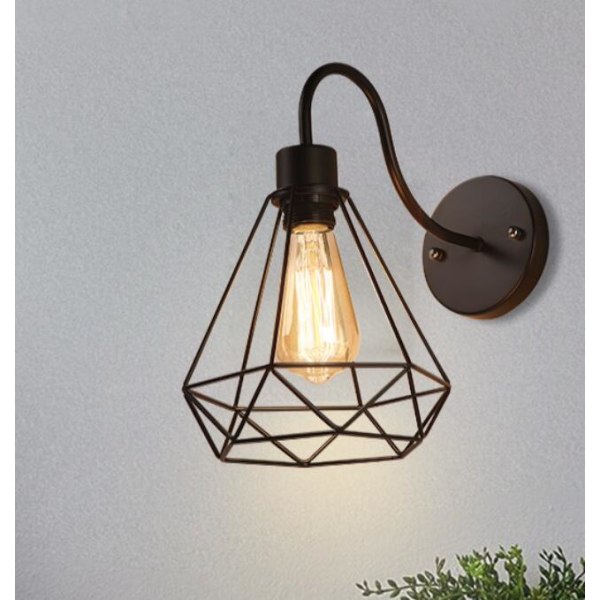 Amerikansk retro kreativ personlighed smedejern dekorativ væglampe (stil 1 + LED)