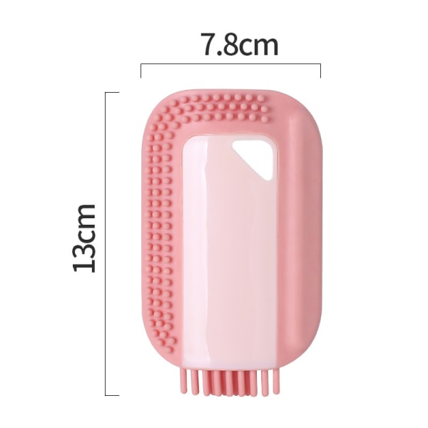 Rengjøringsbørste for oppvaskkum i silikon (rosa, 2 stk)