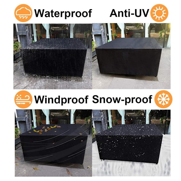 Havemøbelovertræk, 420D Oxford Havemøbelovertræk 80x80x80cm, Anti-UV/Vejr/Vind/Regn Overtræk, Rektangulær, til Terrasse Have Udendørs