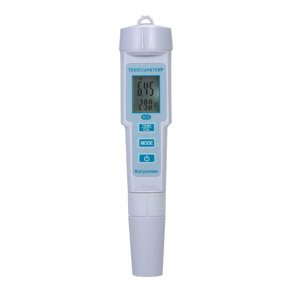 Vandkvalitetstester - 4 i 1 pH/EC/TDS/Temperatur Digital Tester Vandkvalitetsmonitor Akvarium Drikkevand Høj nøjagtighed Digital Tester