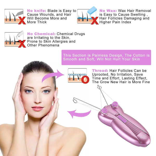 Ansiktshårfjerner for kvinner Elektrisk skjønnhetsepilator for kvinner Facia