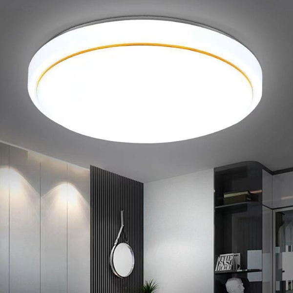 LED loftslampe 220V 110V moderne loftsbelysning stue soveværelse kølig neutral hvidt lys(27cm hvidt lys 18w)